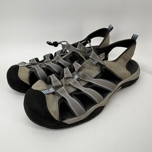 Rugged Outback Mens Closed Toe Hiking Sandals Brown Gray Bungee Size 12